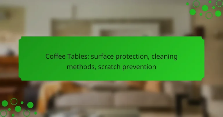 Coffee Tables: surface protection, cleaning methods, scratch prevention